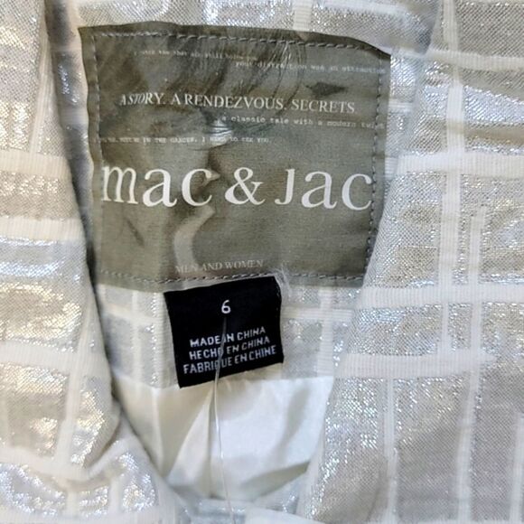 NWT Mac & Jac One Button Lined Cropped Jacket - Picture 5 of 7
